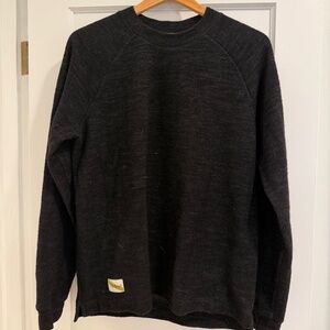 Tracksmith Rapid Transit Crew Neck Sweater - Medium - Black